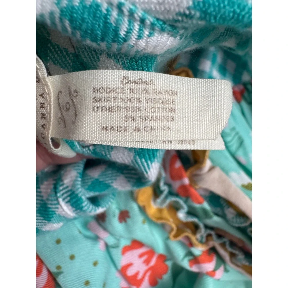 Matilda Jane Joanna Gaines Pecan Pie  Tunic Top Gingham Floral Girls‎ Size 6